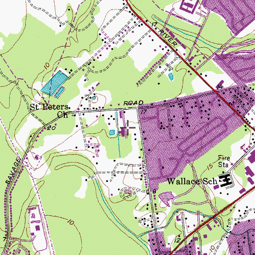 Topographic Map of Castlewood, SC