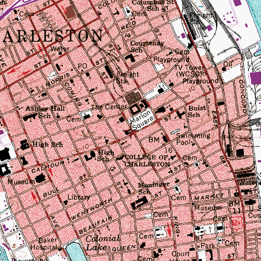 Topographic Map of Charleston Orphan House (historical), SC