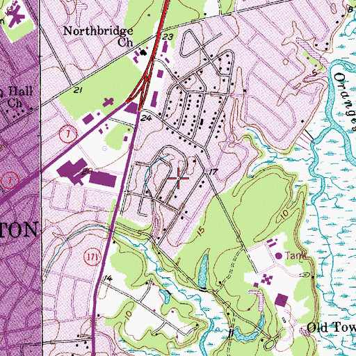 Topographic Map of Charlestowne Estates, SC