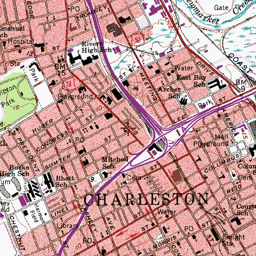 Topographic Map of Church of God, SC