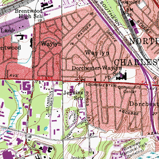 Topographic Map of Church of God, SC