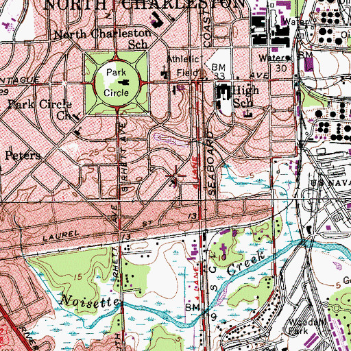 Topographic Map of Church of God, SC