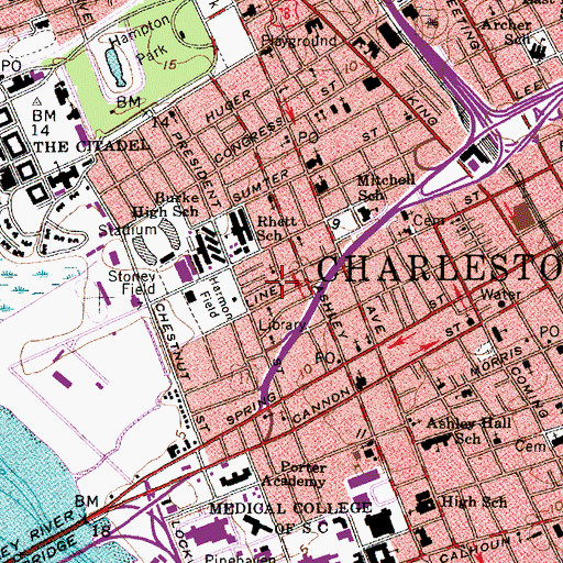 Topographic Map of Church of God, SC