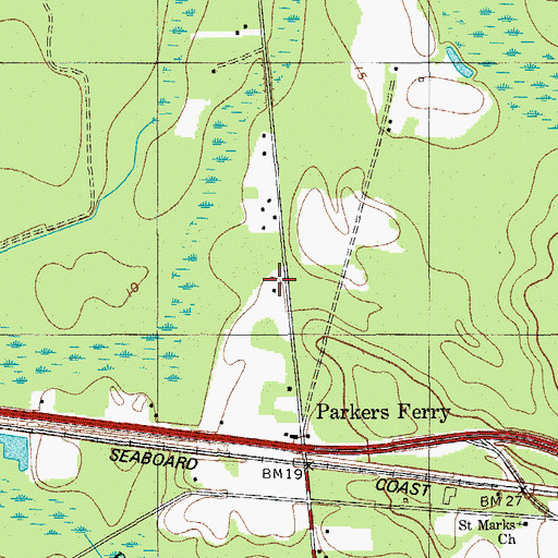 Topographic Map of Church of God, SC