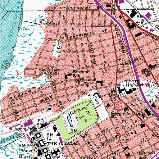 Topographic Map of The Church of Jesus Christ of Latter Day Saints, SC