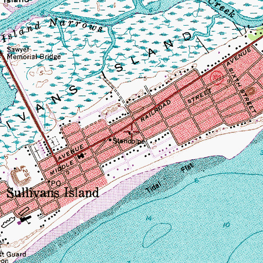 Topographic Map of Church of the Holy Cross, SC