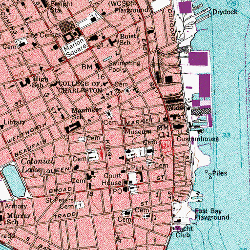 Topographic Map of City Market, SC