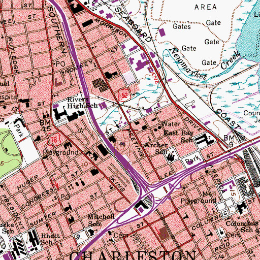 Topographic Map of Colin Grant Home for Aged Presbyterians, SC