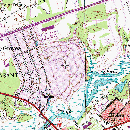 Topographic Map of Cooper Estates, SC