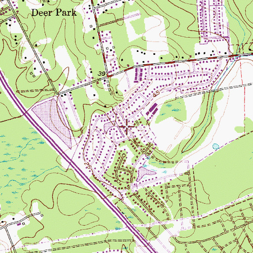 Topographic Map of Deerwood Heights, SC