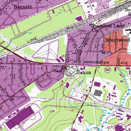 Topographic Map of Dorchester School (historical), SC