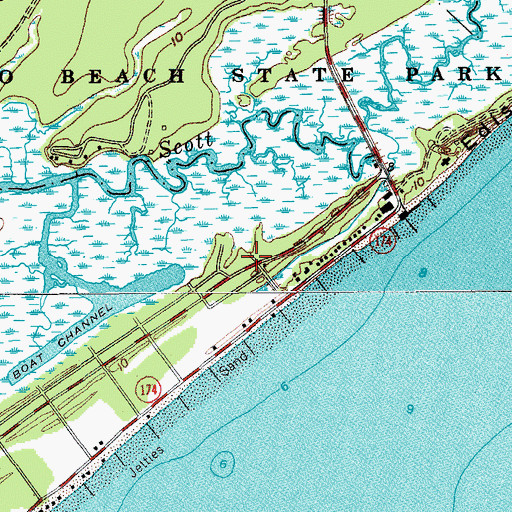 Topographic Map of Edings Island, SC