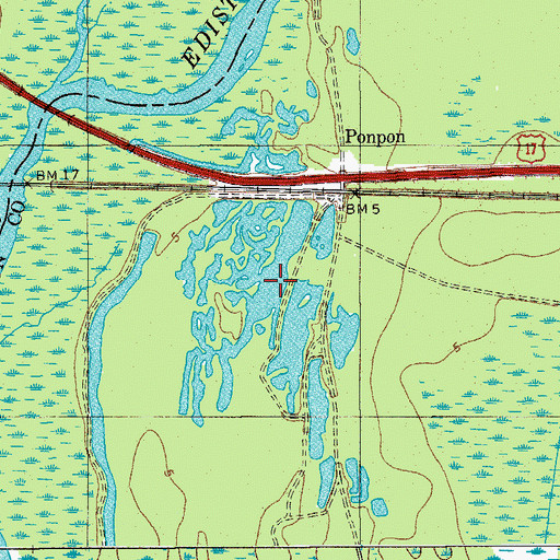 Topographic Map of Edisto Sand Pit, SC