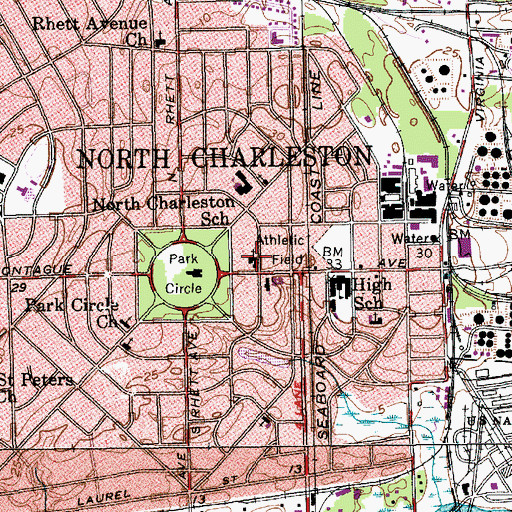 Topographic Map of Episcopal Church of the Good Shepherd, SC