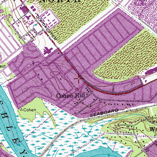 Topographic Map of Evanston Plaza Shopping Center, SC
