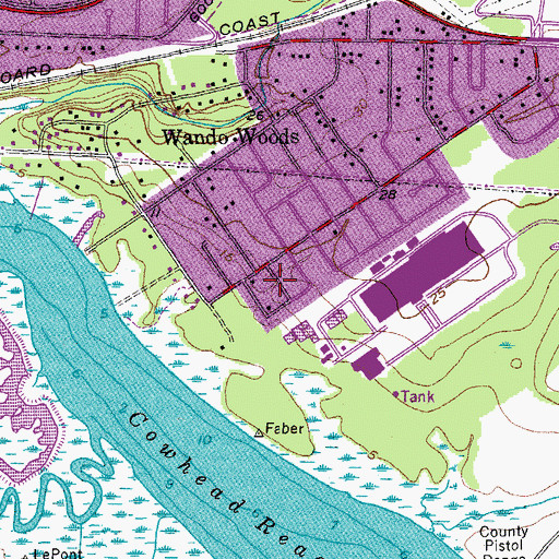 Topographic Map of Faber Place, SC