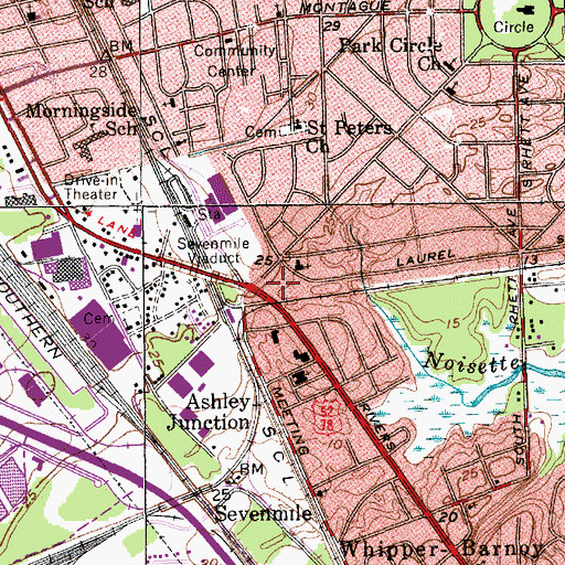 Topographic Map of Fabian Shopping Center, SC