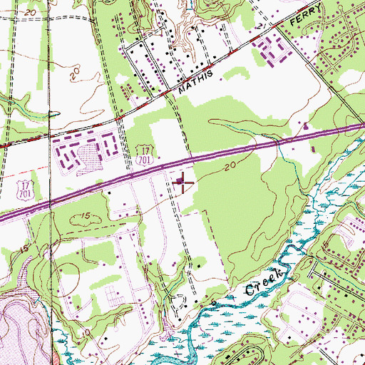 Topographic Map of Fairmount Shopping Plaza Shopping Center, SC