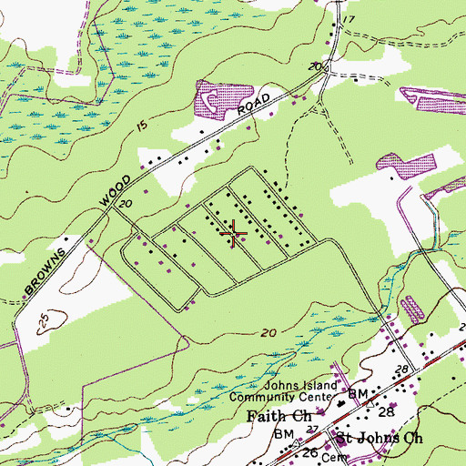 Topographic Map of Fenwick Hills, SC