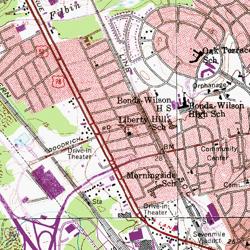 Topographic Map of Ferndale, SC