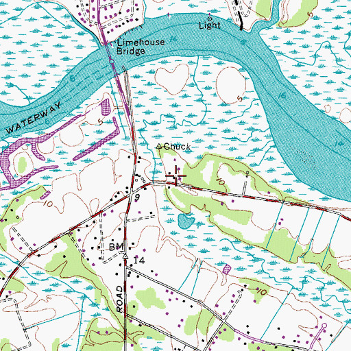 Topographic Map of Ferry Field Church, SC