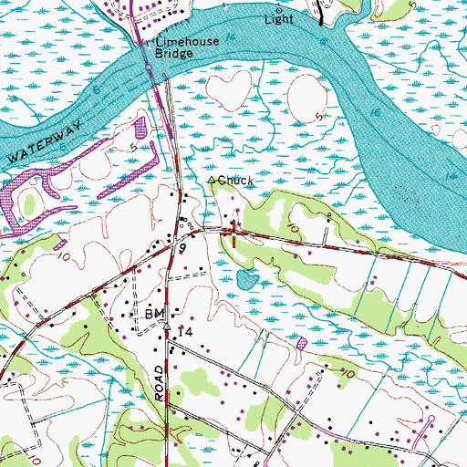 Topographic Map of Ferry Field School (historical), SC