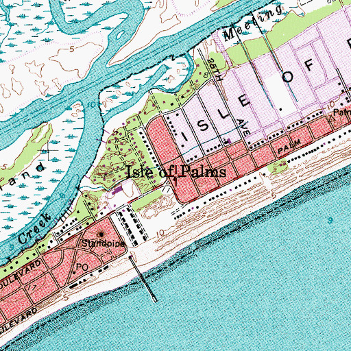 Topographic Map of First United Methodist Church, SC