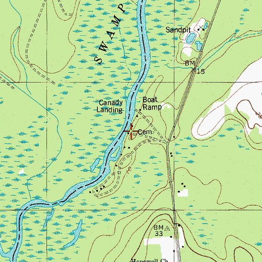 Topographic Map of Fishburn Landing, SC