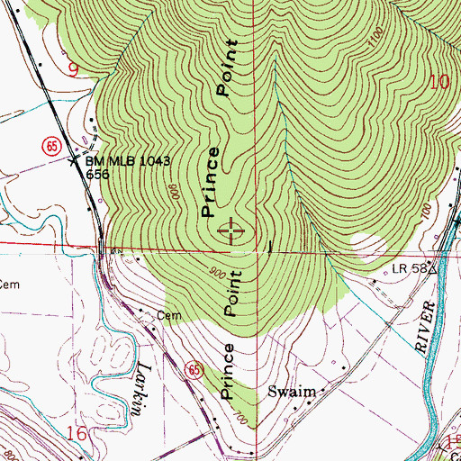 Topographic Map of Prince Point, AL