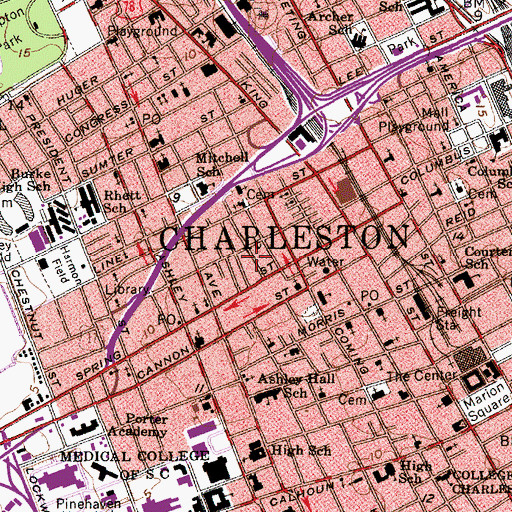 Topographic Map of Francis Brown African Methodist Episcopal Church, SC