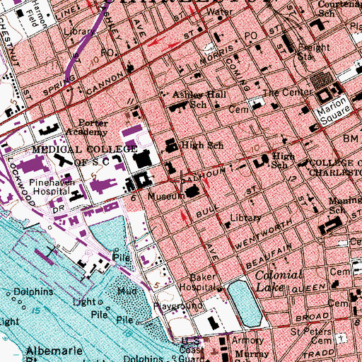 Topographic Map of Franke Lutheran Home for Aged, SC