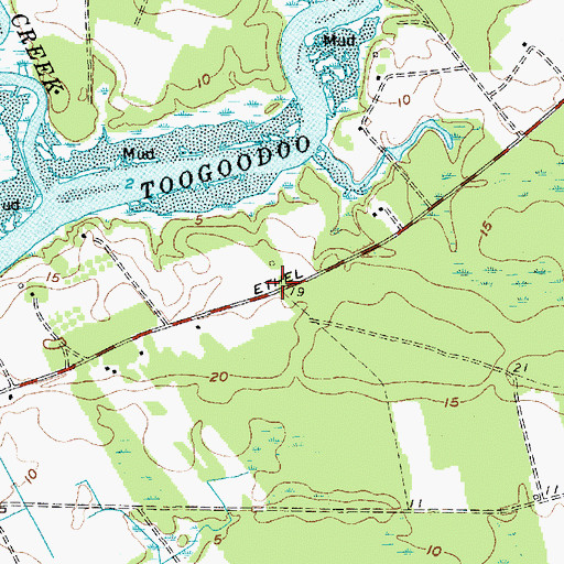 Topographic Map of Gannon (historical), SC