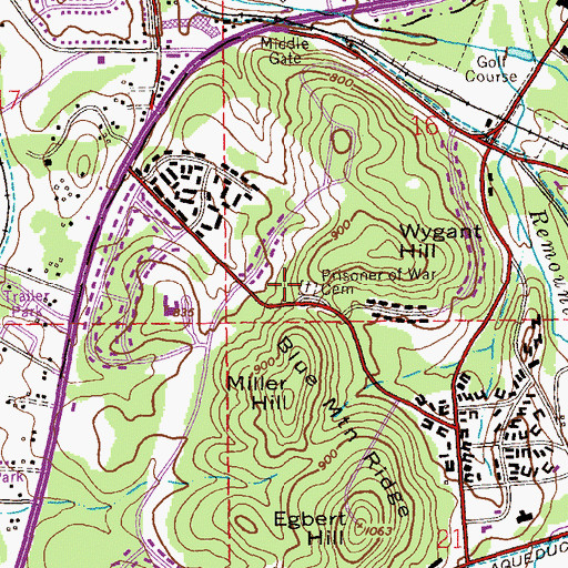 Topographic Map of Prisoner of War Cemetery, AL