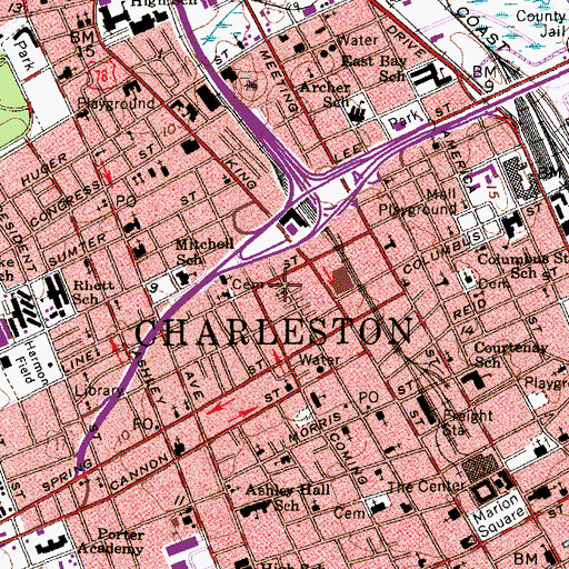 Topographic Map of Greater Saint Luke African Methodist Episcopal Church, SC