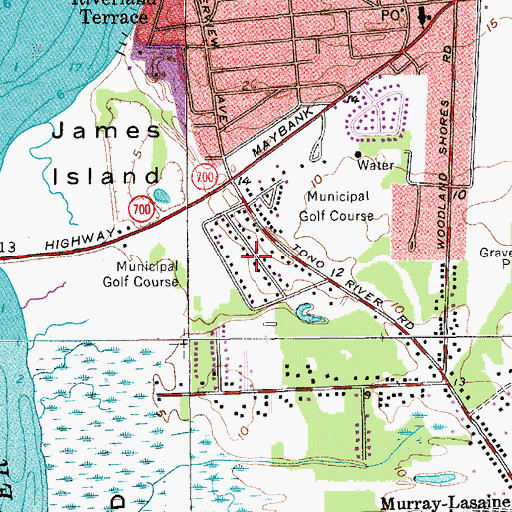 Topographic Map of Green Acres, SC