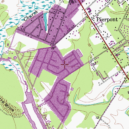 Topographic Map of Greenwood Park, SC