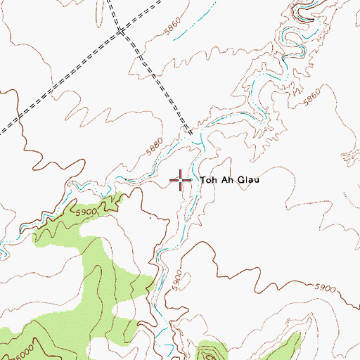 Topographic Map of Toh Ah Glau, AZ