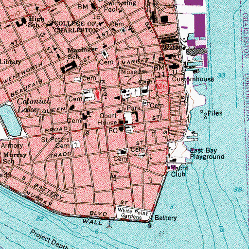 Topographic Map of Guard House (historical), SC