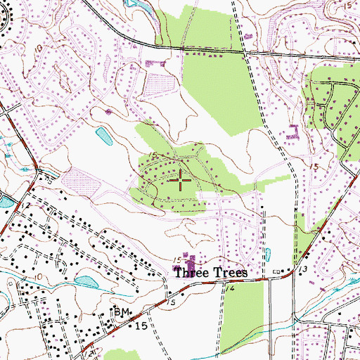 Topographic Map of Harbor Woods, SC