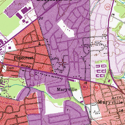 Topographic Map of Heathwood, SC