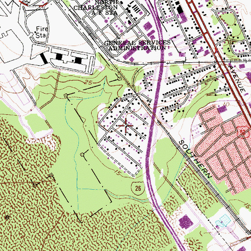 Topographic Map of Highland Terrace, SC