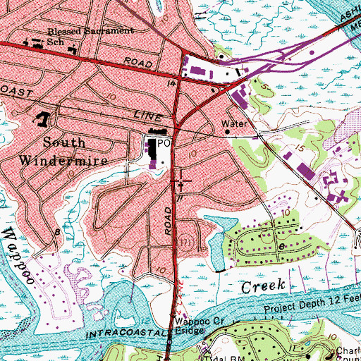 Topographic Map of Holy Trinity Episcopal Church, SC