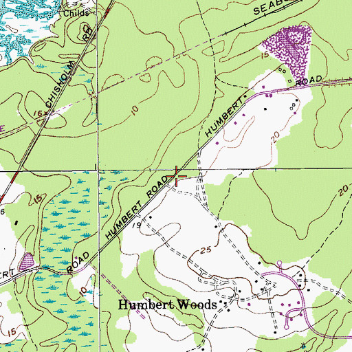Topographic Map of Humber Wood School (historical), SC