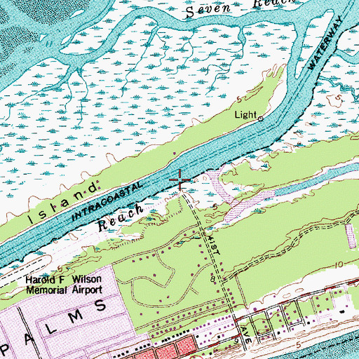 Topographic Map of Island Palm Marina, SC