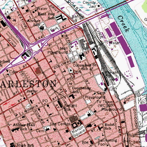 Topographic Map of J E Beard Chapel, SC
