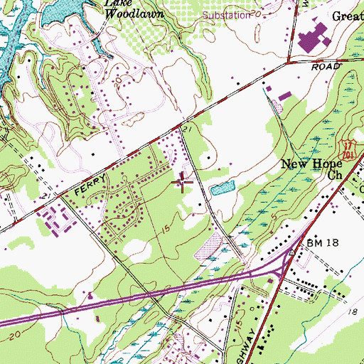 Topographic Map of James B Edwards Elementary School, SC