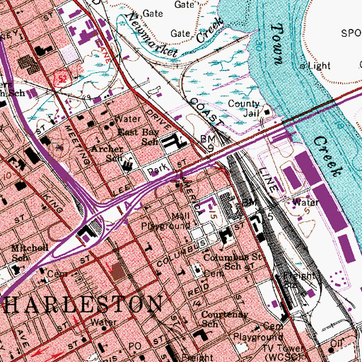 Topographic Map of Jerusalem Baptist Church, SC