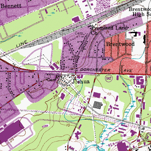 Topographic Map of Joshua Church, SC