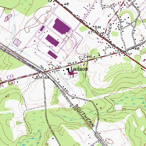 Topographic Map of Ladson Elementary School, SC