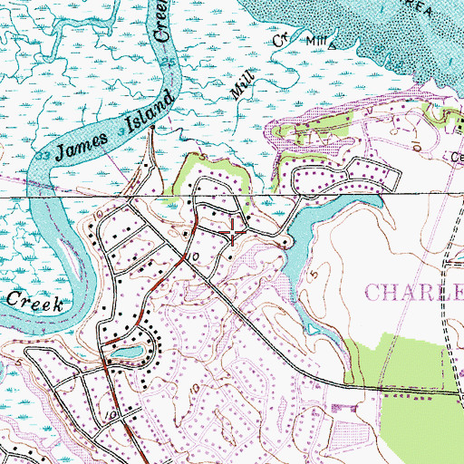 Topographic Map of Lakeview of Lawton Bluff, SC